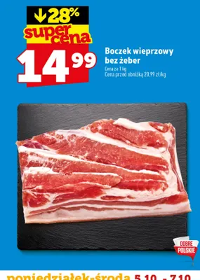 Boczek wieprzowy bez żeber promocja w TOPAZ