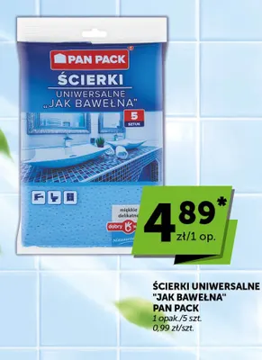 Ścierki uniwersalne "Jak bawełna" Pan Pack promocja w ABC