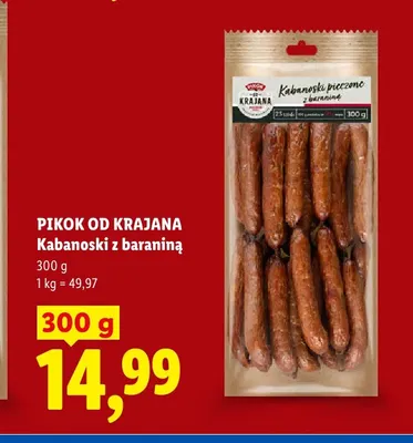 Kabanoski z baraniną Pikok Od Krajana promocja w Lidl