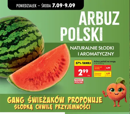 Arbuz polski promocja w Biedronka
