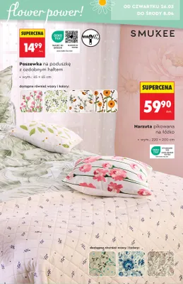 Narzuta pikowana na łóżko promocja w Biedronka