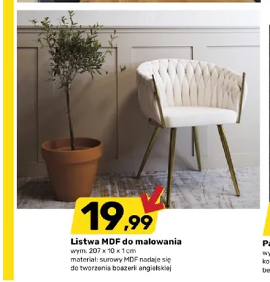 Listwa MDF do malowania promocja w Bricomarche