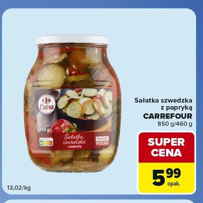 Sałatka szwedzka z papryką Carrefour promocja w Carrefour Market