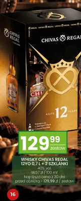 Whisky Chivas Regal 12YO 0,7 l + 2 szklanki promocja w Twój Market