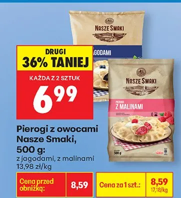 Pierogi z owocami z jagodami promocja w Biedronka