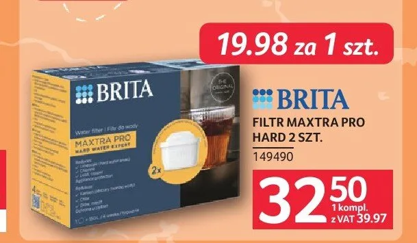 Filtr Brita Maxtra Pro Hard 2-pak promocja w Selgros