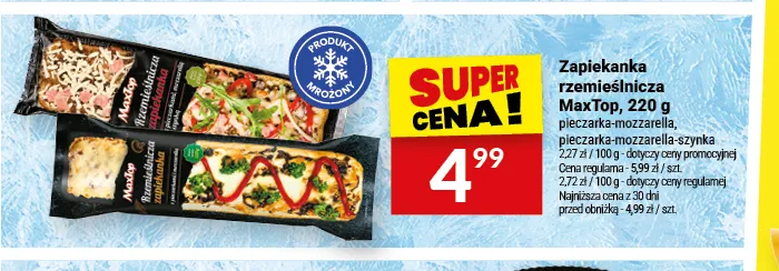 Zapiekanka rzemieślnicza pieczarka-mozzarella MaxTop promocja w Twój Market