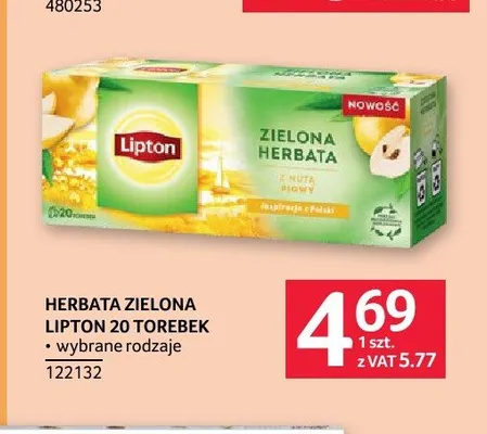Herbata zielona Lipton promocja w Selgros