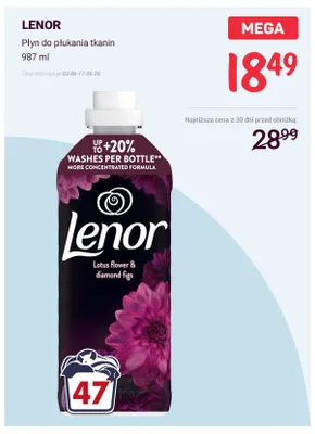 Płyn do płukania tkanin Lenor Lotus Flower & Diamond Figs promocja w Rossmann