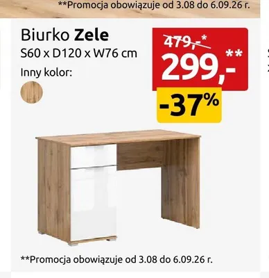Biurko Zele promocja w Black Red White