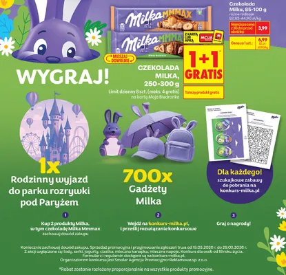 Czekolada Mmmax Extra Wholenut różne rodzaje promocja w Biedronka