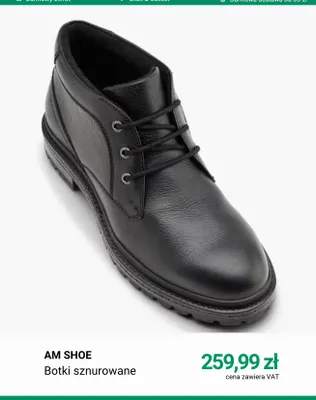 Botki sznurowane AM Shoe promocja w Deichmann