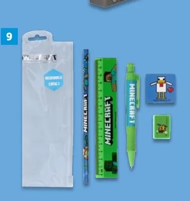 Zestaw akcesoriów szkolnych Minecraft promocja w Lidl