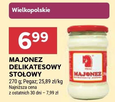 Majonez delikatesowy stołowy promocja w Stokrotka