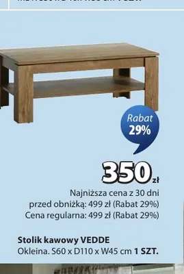 Stolik kawowy Vedde promocja w Jysk
