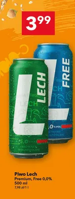 Piwo Lech Free 0,0% promocja w LEWIATAN