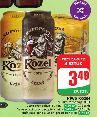 Piwo Kozel Černý promocja w Dino