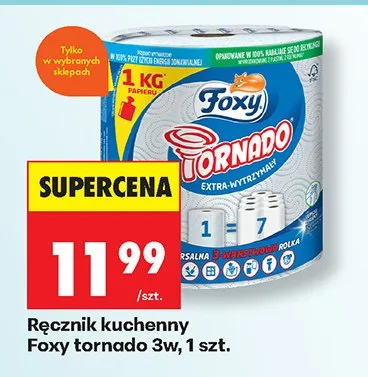 Ręcznik kuchenny Foxy Tornado 3w promocja w Biedronka