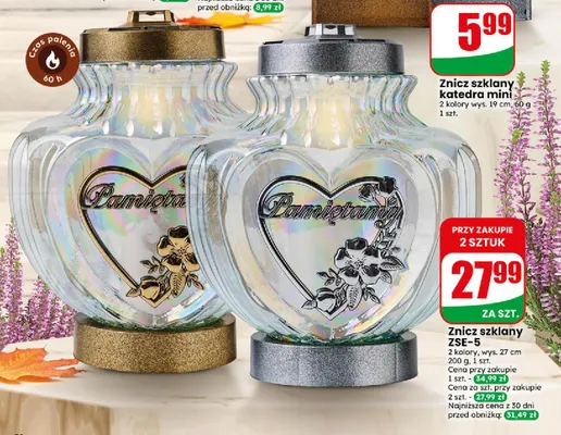 Znicz szklany ZSE-5 promocja w Dino