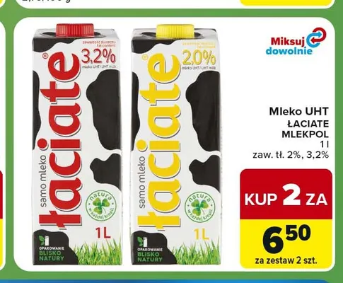 Mleko UHT Łaciate 3,2% promocja w Carrefour Express