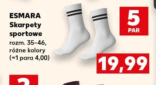 Skarpety sportowe 5-pak Esmara promocja w Kaufland