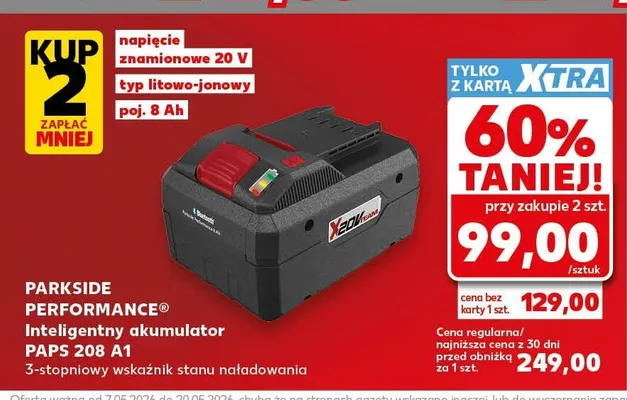 Inteligentny akumulator PARKSIDE PERFORMANCE PAPS 208 A1 promocja w Kaufland