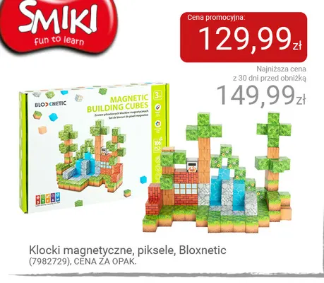 Klocki magnetyczne piksele Bloxnetic promocja w Smyk