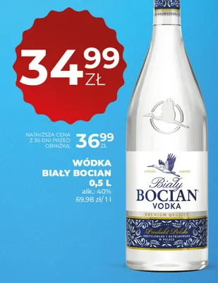 Wódka Biały Bocian promocja w Duży Ben
