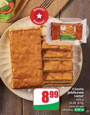 Ciasto jabłkowe Lazur promocja w Dino