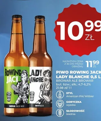 Piwo Lady Blanche Browar Ale Browar promocja w Duży Ben