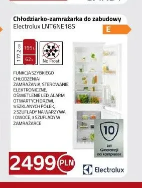 Chłodziarko-zamrażarka do zabudowy Electrolux LNT6NE18S promocja w kakto.pl