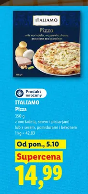 Pizza z serem, pomidorami i bekonem Italiamo promocja w Lidl