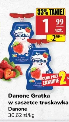 Gratka w saszetce truskawka Danone promocja w API Market