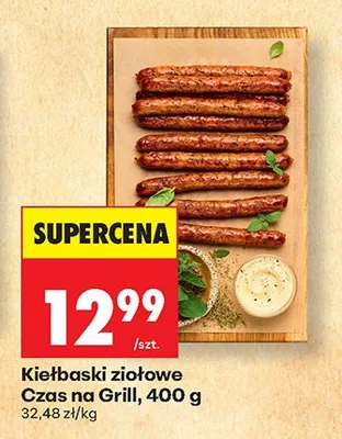 Kiełbaski ziołowe Czas na Grill promocja w Biedronka