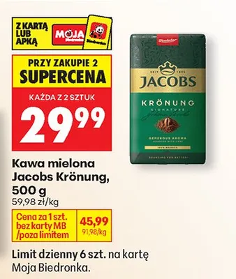 Kawa mielona Krönung promocja w Biedronka
