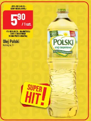 Olej Polski rzepakowy Koniutyn promocja w POLOmarket