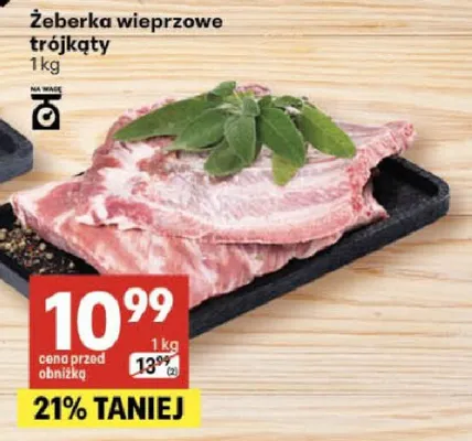 Żeberka wieprzowe trójkąty promocja w Delikatesy Centrum