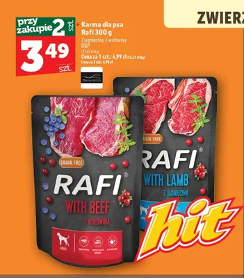 Karma dla psa Rafi z jagnięciną promocja w TOPAZ