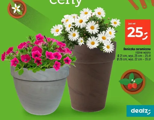 Doniczka ceramiczna Ø21cm wys.25cm promocja w Dealz