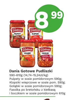 Danie gotowe Klopsiki wieprzowe w sosie pomidorowym 590 g Pudliszki promocja w Limonka