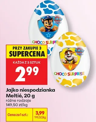Jajko niespodzianka Meltie Choco Surprise promocja w Biedronka