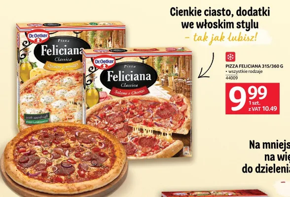 Pizza Feliciana Classica Salame e Chorizo promocja w Selgros