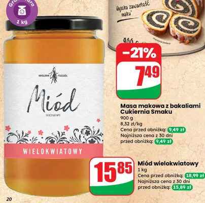 Masa makowa z bakaliami promocja w Dino