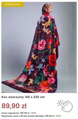 Koc wzorzysty 160x220 cm promocja w Medicine