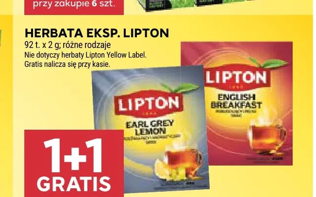 Herbata ekspresowa Lipton promocja w Stokrotka