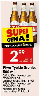 Piwo Tyskie Gronie promocja w Twój Market