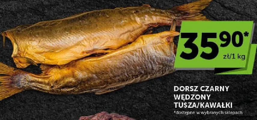 Dorsz czarny wędzony Tusza/Kawałki promocja w Euro Sklep