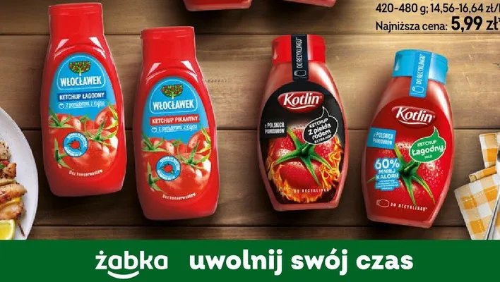 Ketchup Kotlin lub Włocławek różne rodzaje promocja w Żabka
