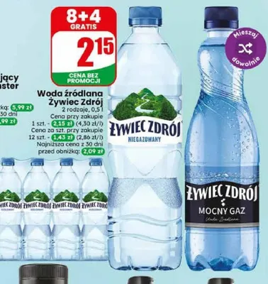 Woda źródlana Żywiec Zdrój Niegazowany promocja w Dino
