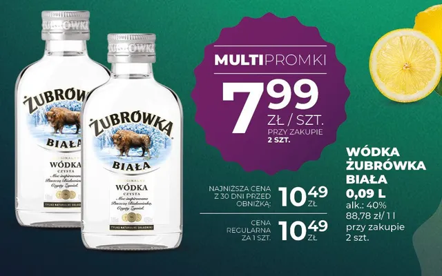 Wódka Żubrówka Biała promocja w Duży Ben